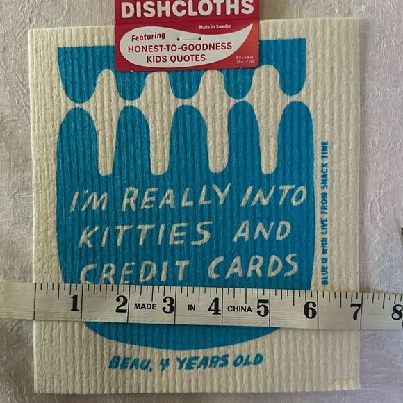 Blue Q Swedish Dish Cloth Quirky Fun Practical Child Inspired - Picture 3 of 6